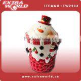 Snowman Design Ceramic Christmas Gift for Cookie Jar