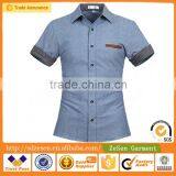 Guangdong Cheap Clothing Short Sleeve Twill Pant Shirt New Style thumbnail-3