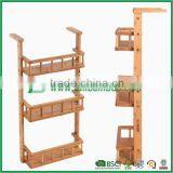 large wall mounted spice rack bamboo, portable hanging spice rack