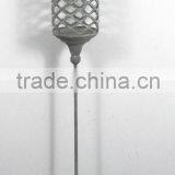 090273F- Pillar Metal Lattice Candle Lantern W/stick thumbnail-1