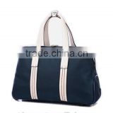 hot sale promotional large capacity polyester and leather rolling duffel travel bags