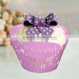 Colorful New Design Party Favors Laser Cut Paper Cupcake Wrappers for Kids thumbnail-5