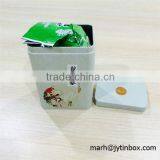 Hinged Tea Tin Box Storage Tin Can thumbnail-6