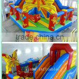 Inflatable butterfly theme fun city amusement park slide climbing game combo,with slide