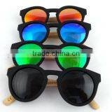 Custom made round bamboo sunglasses