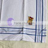 Embroidered White Cotton Waffle Weave Kitchen Towels thumbnail-5