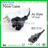 6ft 18AWG 3 Prong AC Power Cord with IEC C13/C14 Connector