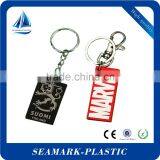 2016 Custom Design Soft Pvc Rubber Name Keychains Plastic Key Holder