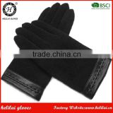Men's Black Wool Helilai ODM Fashion Men's Fashion Dress Gloves in Winter