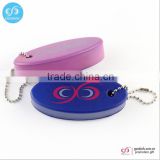 Marketing gifts custom printed oval shape PU foam key rings low price soft PU keychains