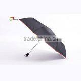 Colorful Ultra Compact Flat Shape 3 Fold Rain Umbrella