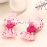 New Style With Sweet Heart Button Multi Color Boutique Grosgrain Hair Clip Fancy Hailgrips thumbnail-1