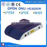 CE Certificated WIFI Router 2GE RJ45 1FXS RJ11 Wireless ONU Compatible With Most Popular Brand of OLT