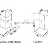 Wall Mounted Glass Cooker Hood LOH213-B13G(900mm) With CE ROHS Kitchen Appliance thumbnail-2