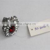 Hot Selling Cheap Custom Rhodium Crystal Ring Wholesale, Red Diamond Rings for Women thumbnail-5