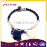 Tested Large Supplier Delicate Matte Synthesis Lapis Lazuli Custom Charm Beaded Bracelet thumbnail-5