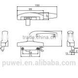 Aluminum Window Parts External Opening Window Lock Handle Casement Window Lock Handle thumbnail-2