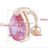 Hot Sale Sex Belly Ring Peach Heart Navel Ring thumbnail-2
