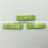 Green Ribbon Bow With White Dots thumbnail-1