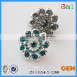 China Fancy Flower Metal Fashion Rhinestone Button