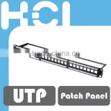 Taiwan Manufacturer 1U 24Port Cat6A Unshielded UTP Snap-In Type Multimedia Patch Panels