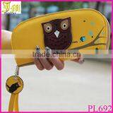 New Arrival Cute Owl Stereoscopic Printing Rounded Zipper Long Women Wallet Ladies Clutches Change Purses Card Holders