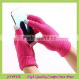 High quality knitted figner touch screen gloves