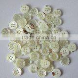 Bleached 4 Holes White Trocas Shell Buttons With Rim