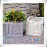 Handmake Square Polyresin Indoor Flower Urn thumbnail-2