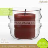 OEM/ODM Cheap Novelty Borosilicate Glass Tea Light Candle Holder thumbnail-4