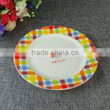 Cheap Wholesale 7 Inch Colorful Printing Cute Japanese Ceramic Dinner Plates thumbnail-4