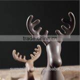 Set of 3 Lovely Decorative Ceramic Porcelain Deer Figurines thumbnail-3