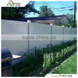 Fentech White Flat-Top Privacy Vinyl Yard Fencing Plastic Garden Fence With Flat Fence Post Cap