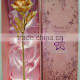 24k 16cm Gold Foil Rose Flower Best Valentines Wedding Mother's Day Gift With Gift Box thumbnail-1