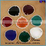 Wholesale DIY Fashion Jewelry Accessories Colorful Glass Stone Glass Bezel Pendant thumbnail-5