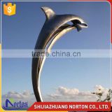 large landscaping stainless steel dolphin statue manufacturer NTS-611X