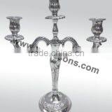 Silver Finish Aluminum 3 Arm Candelabra thumbnail-2