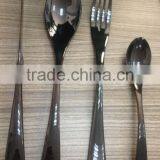 Black Gold Plated Stainless Steel Cutlery Set/flatware Set thumbnail-1