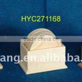 Unfinished Hot Selling Wooden Tea Coaster thumbnail-1