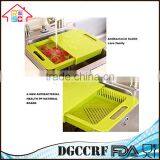 NBRSC Multi-Function Over The Sink Cutting Board Strainer Plastic Kitchen Tool thumbnail-5