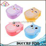 NBRSC Wholesale Portable Kids Cute Owl Lunch Box Food Storage Container Plastic Bento Box With Spoon thumbnail-4