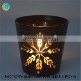 Jar Candle Holders Carved Handle Holders With Diamonds