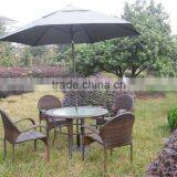 Outdoor Furniture Rattan Wicker Classic Luxury Wooden Dining Room Set thumbnail-1