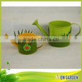 Flannelette Decorative New Colored Metal Watering Can Flower Pot thumbnail-3