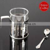 Vintage Glass Coffee Cup thumbnail-1