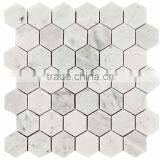 MM-CV251 Factory Price House Design Natural Stone White Hexagon Marble Tile thumbnail-2