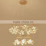 Royal Exquisite Handmade Porcelain and Crystal Green Floral Chandelier for Dining Room BF12-04284b thumbnail-4