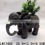 Top Design Artistic Resin Decoration Cute Elephant Shaped Polyresin Sculpture Flower Pot