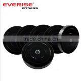 Gymnastics Black Solid Rubber Bumper Plate thumbnail-2