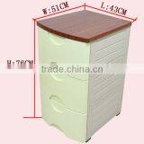3 Layers Wooden Cover Plastic Chest Of Drawers thumbnail-3